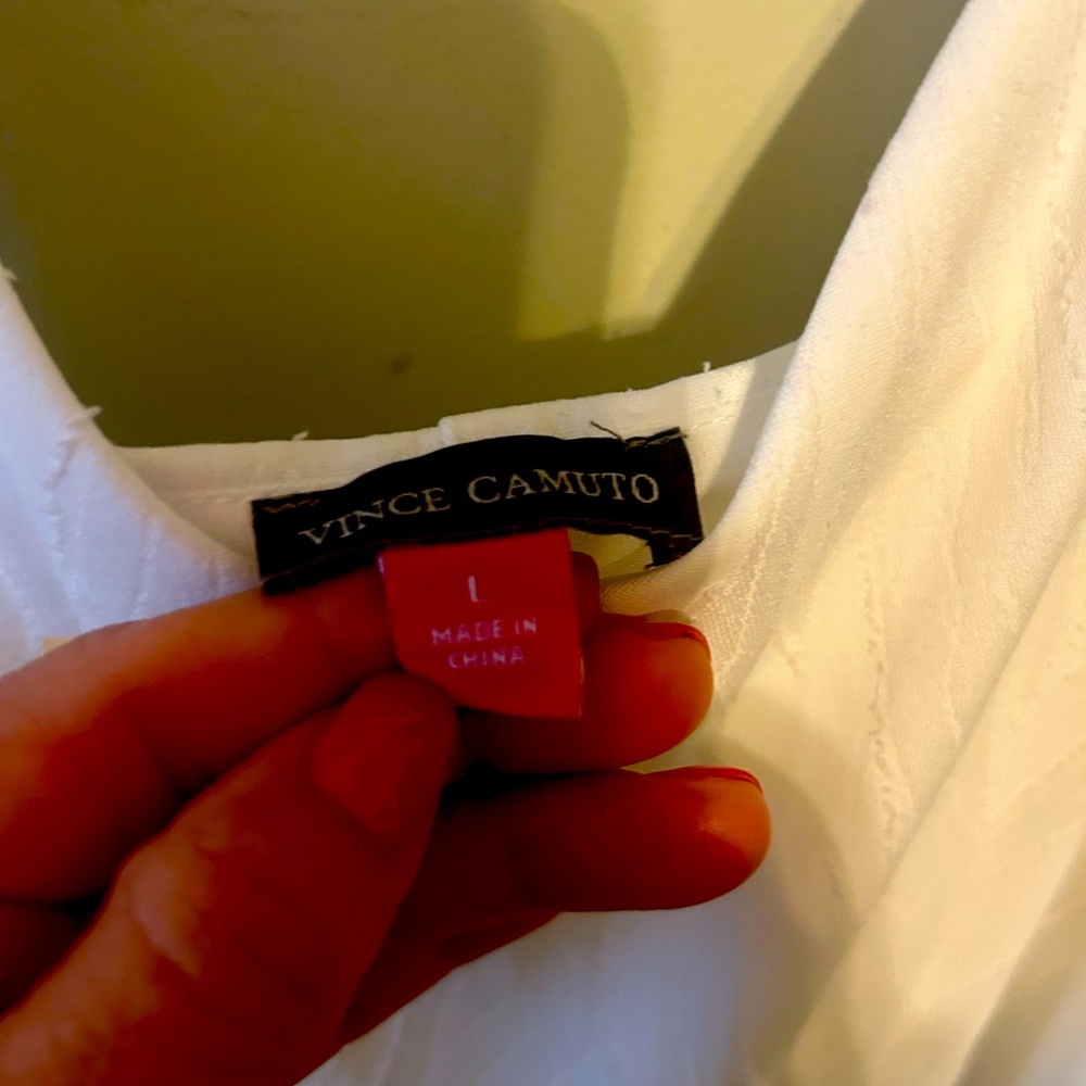 Vince Camuto- white long sheath dress- Size Large